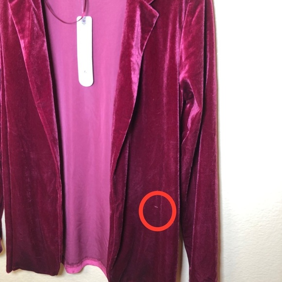 Olive + Oak open front velvet blazer size S - Picture 5 of 8